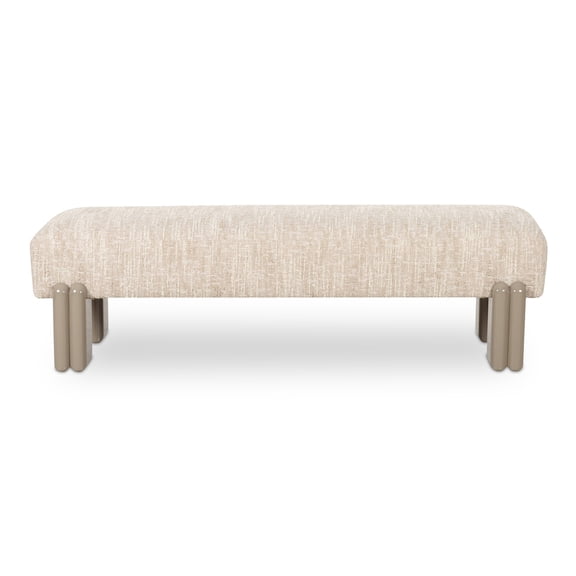 Moe's Home Collection Priya Bench Fabric Beige