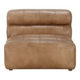thumbnail image 1 of Moe's Home Collection Ramsay Contemporary Leather Slipper Chair in Brown, 1 of 5