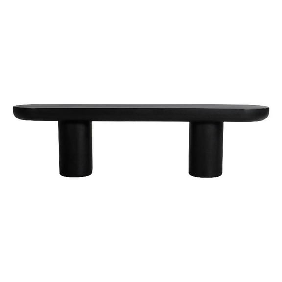 Moe's Home Collection Rocca Bench Black Stone Dining Benches