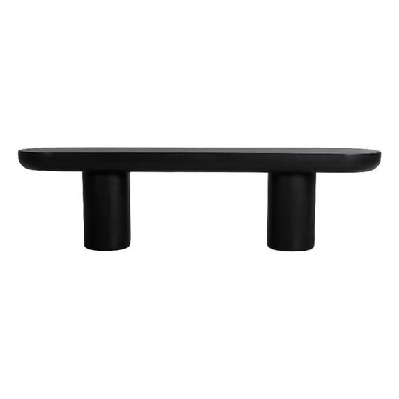 Moe's Home Collection Rocca Bench Black Stone Dining Benches