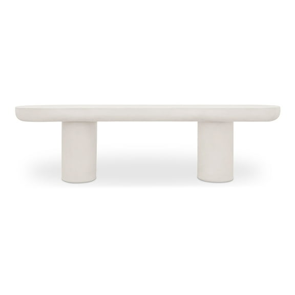 Moe's Home Collection Rocca Bench Concrete White