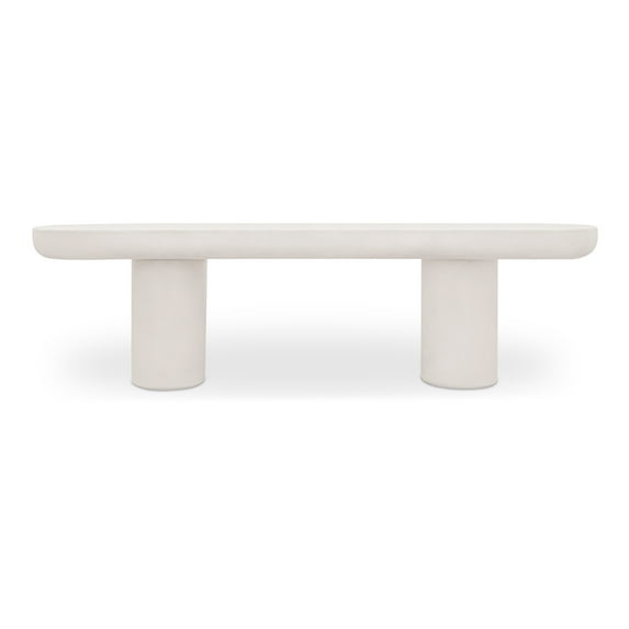 Moe's Home Collection Rocca Bench Concrete White
