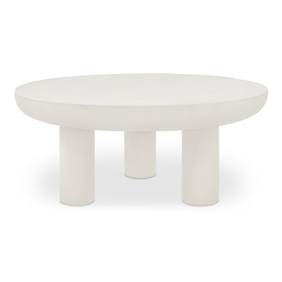 Moe's Home Collection Rocca Coffee Table Concrete White