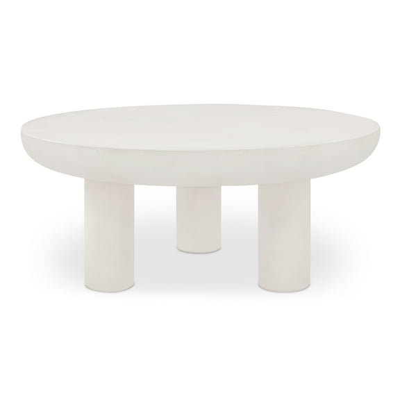 Moe's Home Collection Rocca Coffee Table Concrete White