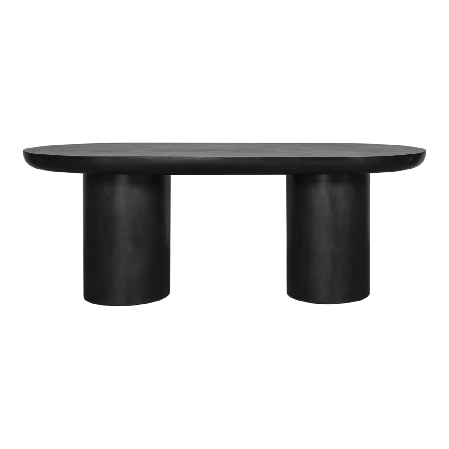 Rocca Black Fiber-Reinforced Concrete 6-Seater Oval Dining Table