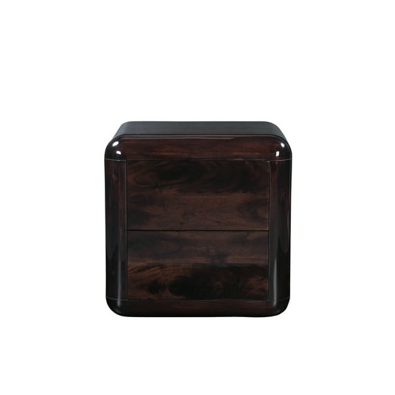 Moe's Home Collection Rory 2-Drawers Wood Bedroom Nightstand in Brown