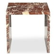 thumbnail image 1 of Moe's Home Collection Rosa Accent Table Rosso Levanto Marble Stone Side Tables, 1 of 4