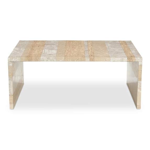 Moe's Home Collection Rosa Coffee Table Multicolor Marble Stone Coffee Tables