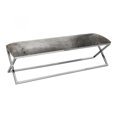 thumbnail image 1 of Moe's Home Collection Rossi 18.5" Contemporary Leather Bench in Gray, 1 of 5