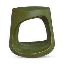 Moe's Home Collection Rothko Outdoor Stool Green Stone Side Tables