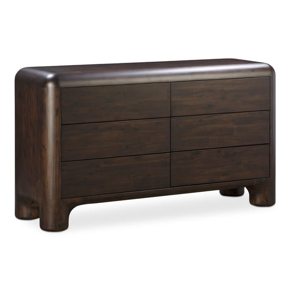 Moe's Home Collection Rowan 6 Drawer Dresser Dark Brown