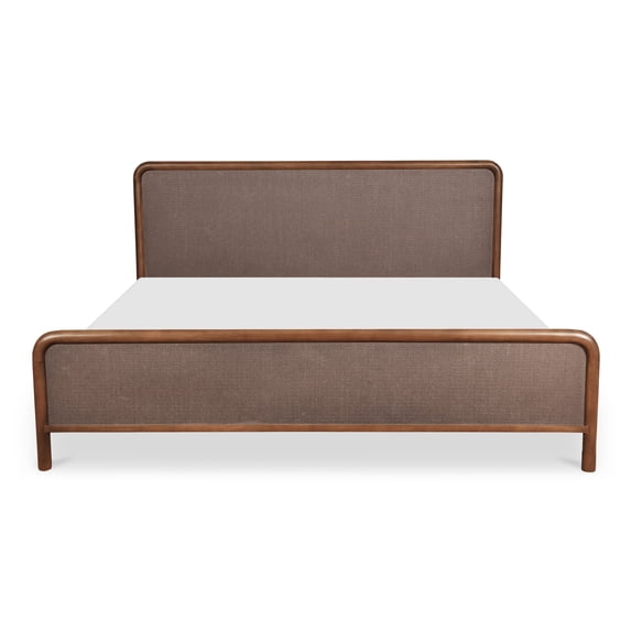 Moe's Home Collection Rye Queen Bed Warm Brown Wood Beds