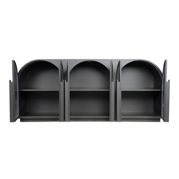 Moe's Home Collection Salone Sideboard Black Wood Sideboards & Storage