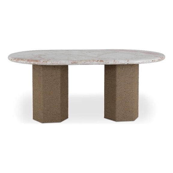 Moe's Home Collection Sartoria Dining Table Stone Beige