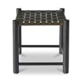 thumbnail image 1 of Moe's Home Collection Selby Stool Olive Leather Ottomans Stools & Benches, 1 of 5