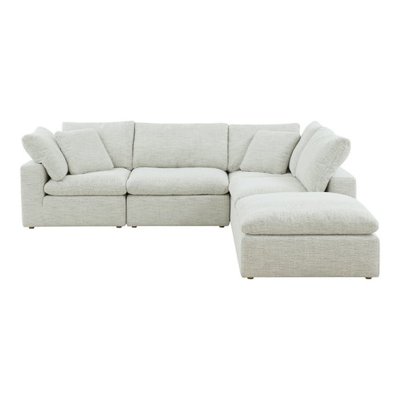 Moe's Home Collection Terra Condo Dream Modular Sectional Coastside Sand Fabric