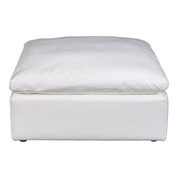 Moe's Home Collection Terra Condo Ottoman Livesmart Fabric Cream