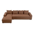 thumbnail image 1 of Moe's Home Collection Thomas Sectional Fabric Orange, 1 of 10