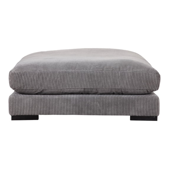 Moe's Home Collection Tumble Contemporary Fabric Ottoman in Gray