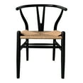 thumbnail image 1 of Moe's Home Collection Ventana Dining Chair Black And Natural-Set Of Two, 1 of 9