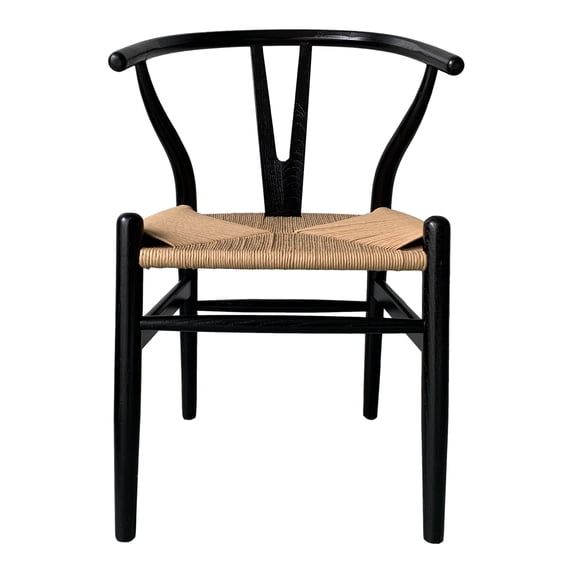 Moe's Home Collection Ventana Dining Chair Black And Natural-Set Of Two
