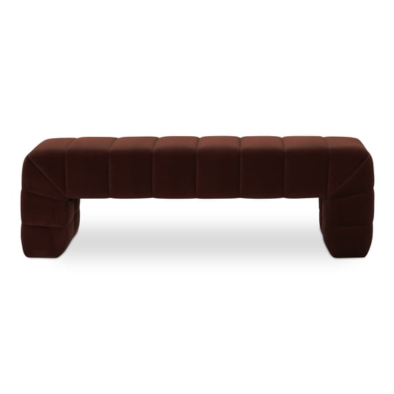 Moe's Home Collection Verity Bench Fabric Brown
