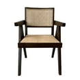 thumbnail image 1 of Moe's Home Takashi 18" Dining Chair w/Rattan Seat in Dark Brown (Set of 2), 1 of 8