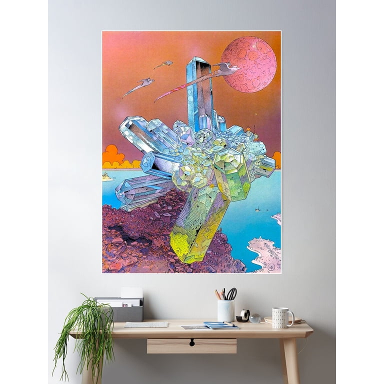 ★moebius 2001APRESJESUSCHRISTメビウス2000年刊 Moebius - Crystals Poster Wall Art, Modern Wall Decor For Living