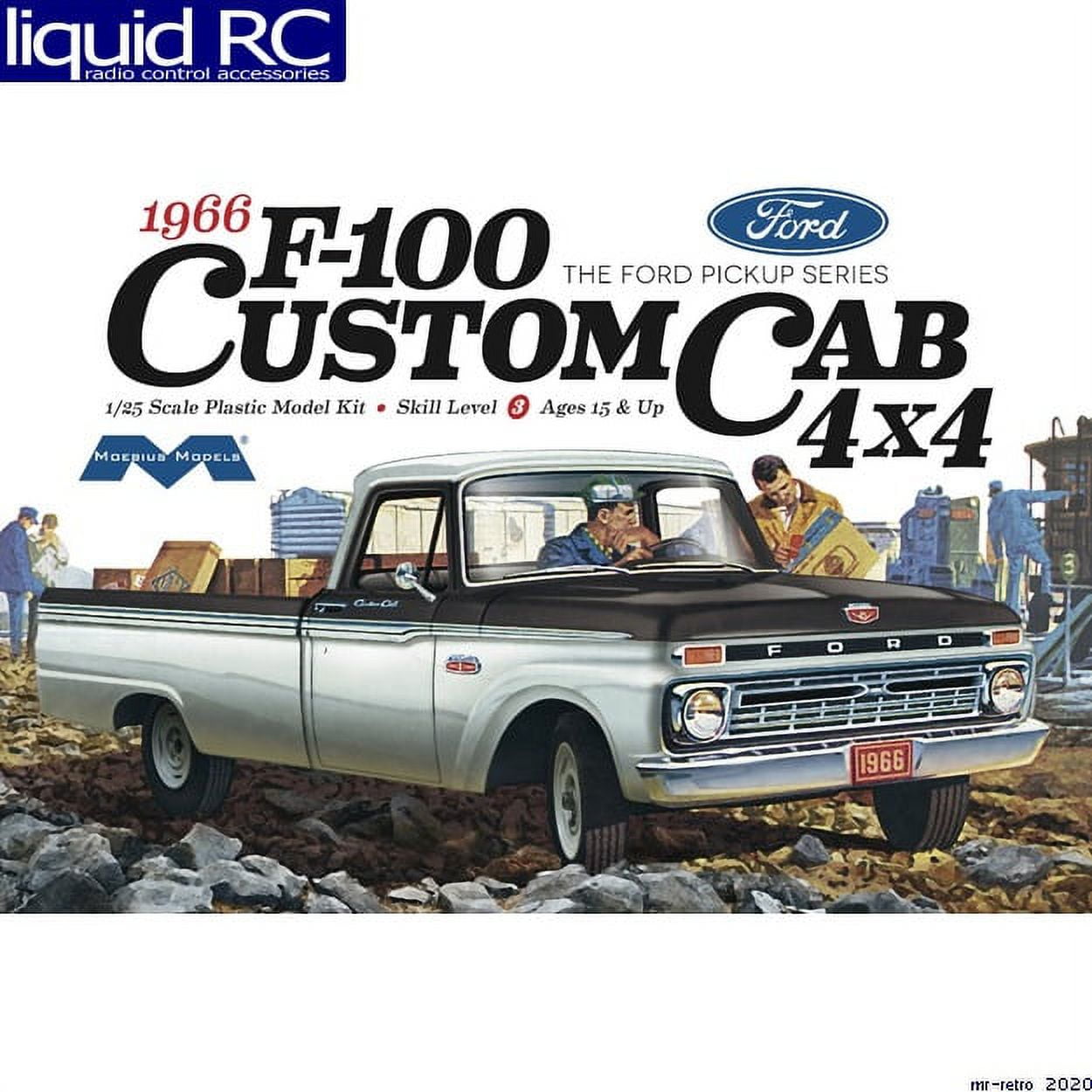 【おまけ付】 Moebius Models 1236 1/25 1966 F0RD F100 Custom Cab 4x4 ミニカー