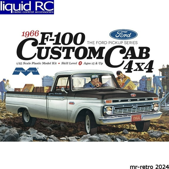 Moebius Models 1236 1/25 1966 F0RD F100 Custom Cab 4x4