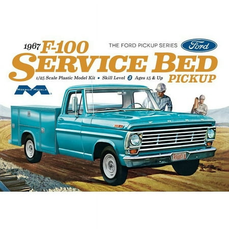 Skill 3 Model Kit 1967 Ford F100 Service Bed Pickup Truck 1/25 Scale Model by Moebius