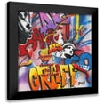 thumbnail image 1 of Moega 12x12 Black Modern Framed Museum Art Print Titled - BANG GRAFFITY, 1 of 5