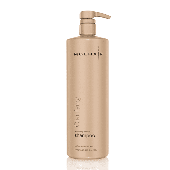 Moehair Clarifying Shampoo ( 33.8 Fl Oz. ) Clarifying Shampoo to Clear Buildup. Best for Chemically Processed Hair, Smoothing Treatments for both men and women. Revitalizing Formula for Hard Water. Sulfate and Paraben Free. Made in the USA