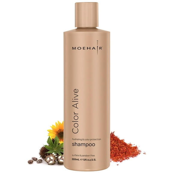 MOEHAIR Color Alive Shampoo ( 12 Fl Oz ) | Color Protecting Shampoo For Color Treated Hair With Protein Blend. Restores Moisture & Vibrancy To Damaged Hair. Sulfate And Paraben Free Color Last Shampoo
