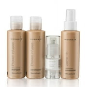 Moehair Hair Care Travel Kit | Pack of Protein Infused Shampoo and Conditioner - 3.4 fl oz, Hair Serum 0.5 fl oz and Leave-In Conditioner 3.4 fl oz