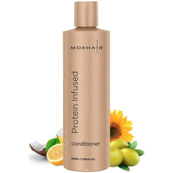 Moehair Protein Infused Conditioner for Dry, Damaged Hair 12 fl oz | All Hair Types | Sulfate-Free