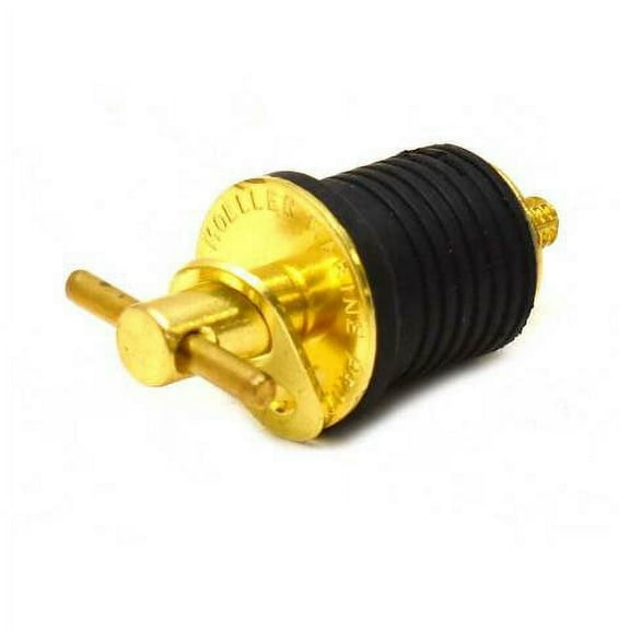 Moeller Boat Bailer Drain Plug 020899-10 | 1 Inch Turn-Tite Brass