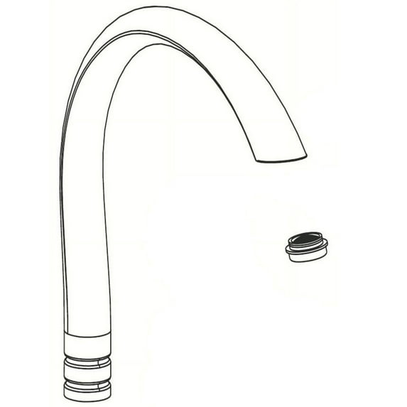 Moen 100009SL Replacement Spout Kit For Kitchen Faucets - Stainless