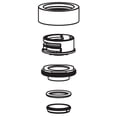 thumbnail image 1 of Moen 101249 Collar And Nut Kit For Faucet Handle - Chrome, 1 of 1
