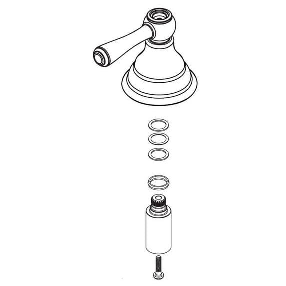 Moen 114337 Replacement Handle Hub Kit Only - Nickel