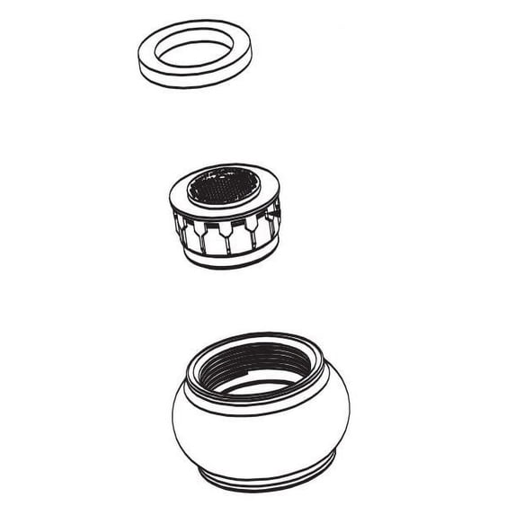 Moen 115045SL Female Threaded 2.2GPM Aerator For 87400 And 87399 - Stainless
