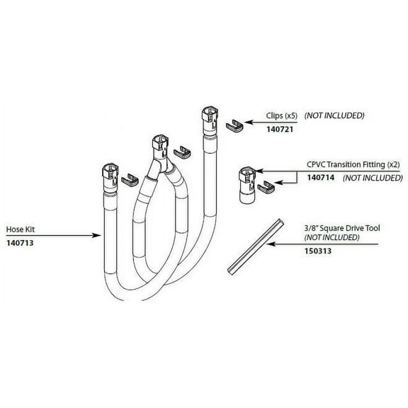 Moen 140713 Quick-Connect Hose Kit