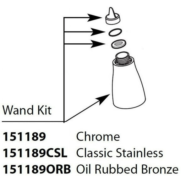 Moen 151189 Wand For Single Handle Pull Out Kitchen Faucet - Chrome