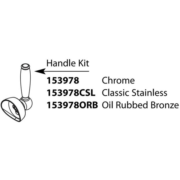 Moen 153978 Replacement Handle Kit For Kitchen Faucet - Chrome