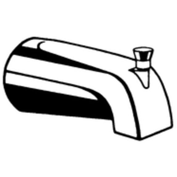 Moen 15856 Vandal Resistant Diverter Wall Mounted Tub Spout - Chrome