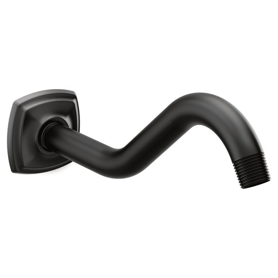 Moen 161951BL Belfield 8 In. Shower Arm and Flange In Matte Black