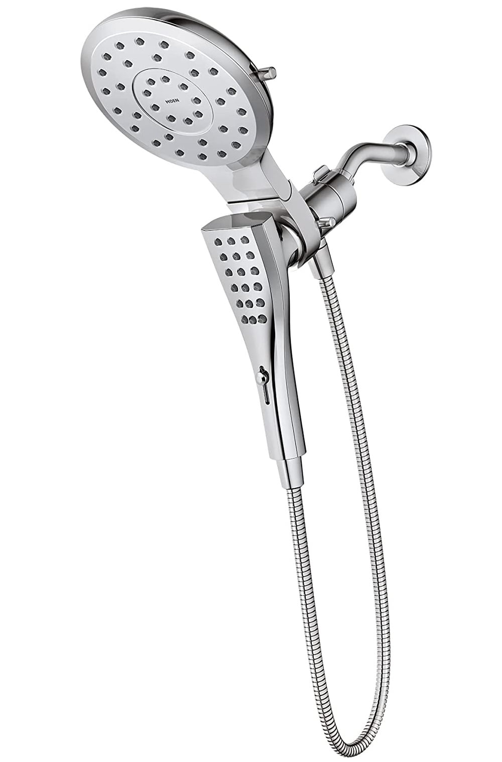 Chrome Dual-Head Rain and Handheld Shower System