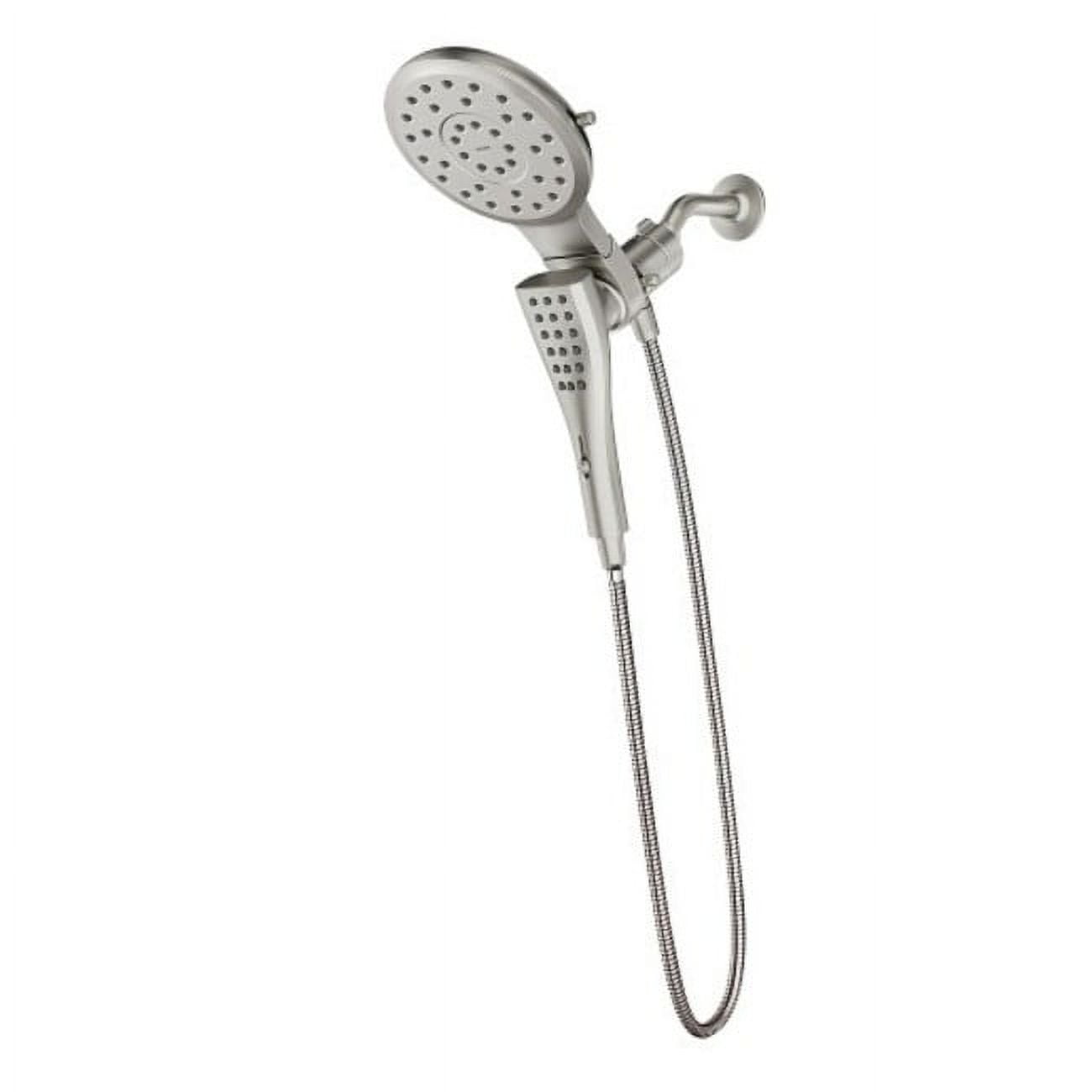 Brushed Nickel Multi-Function Rain Shower Head with Handshower