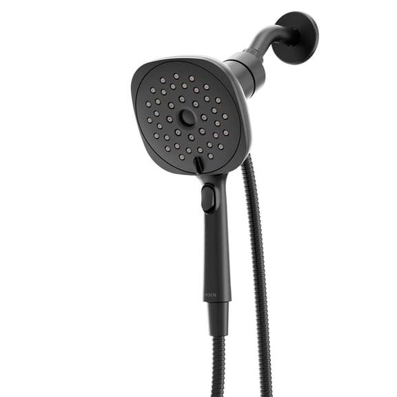 Moen Verso Infiniti Dial Square Handheld Shower, 5-Inch Diameter Spray Head, Matte Black