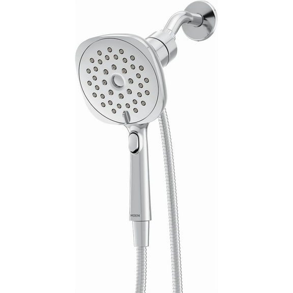Moen 220H5 Verso Infiniti Dial Square Handheld Shower, 5-Inch Diameter Spray Head, Chrome